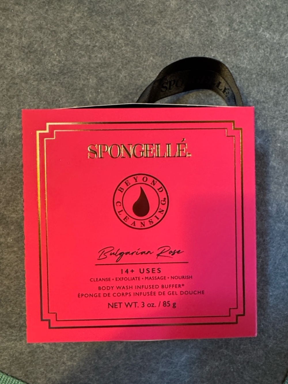 Spongellé Bulgarian Rose Body Wash Infused Buffer - Hot Pink & Gold